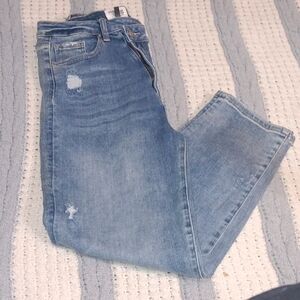 Women's Straight Leg Jeans - Blue